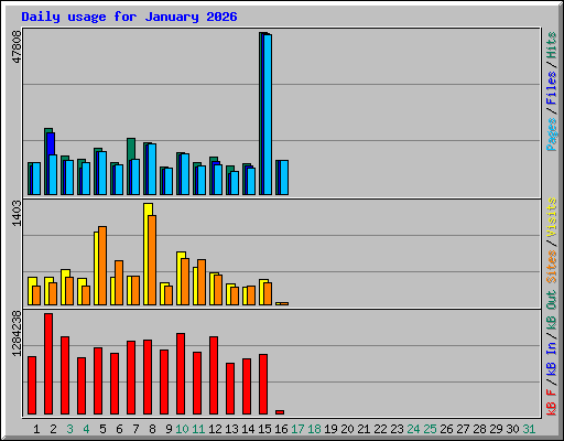Daily usage for January 2026