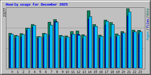 Hourly usage for December 2025