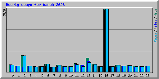 Hourly usage for March 2026